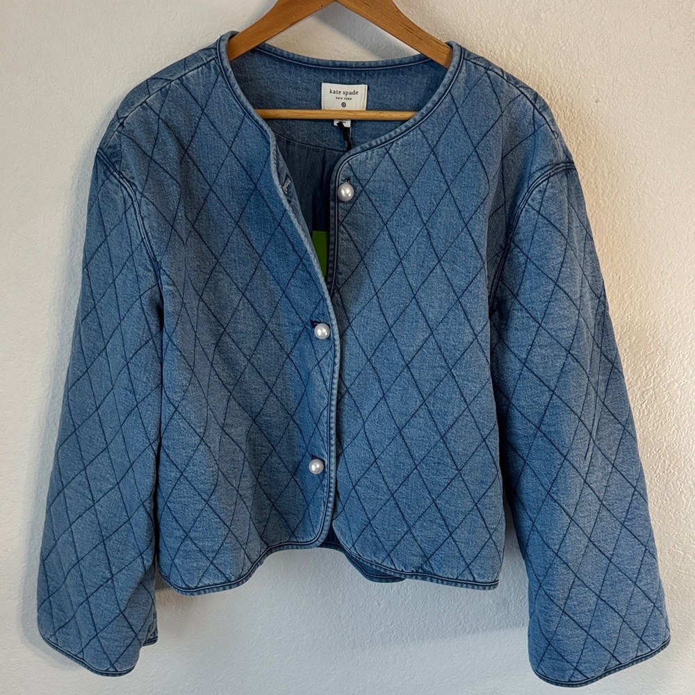 🆕 Kate Spade‎ Quilted Denim Jacket
